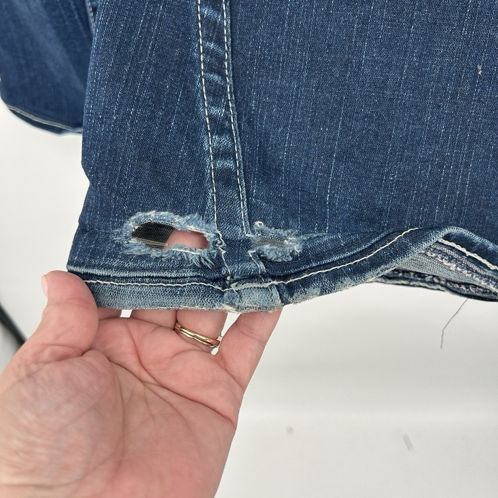 True Religion Joey Twisted Seam Flare Jeans Size 29 Y2K Low Rise Made USA - Picture 11 of 14